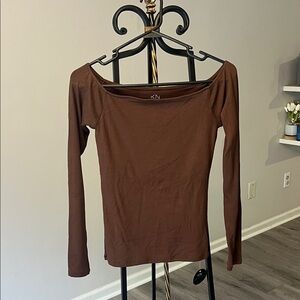 Klassy Network Brown Long Sleeve Top